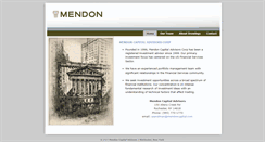 Desktop Screenshot of mendoncapital.com